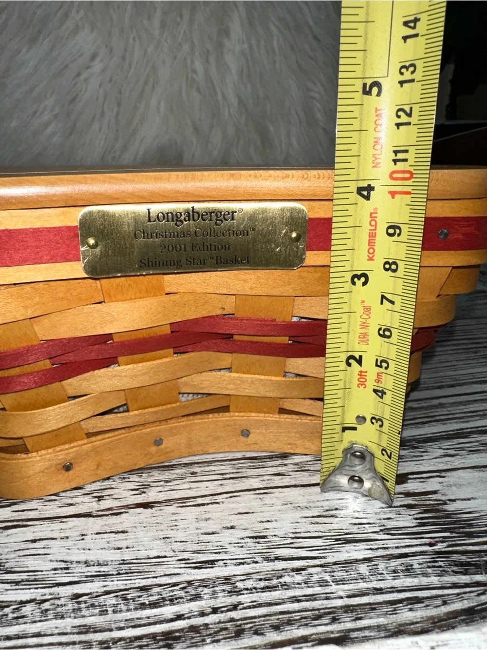 Longaberger 2001 Christmas Collection Shining Star Basket, Lid & Liner